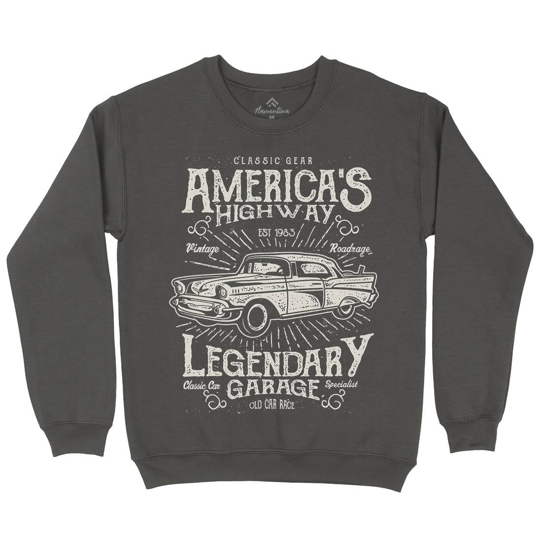 America&#39;s Highway Kids Crew Neck Sweatshirt American A004