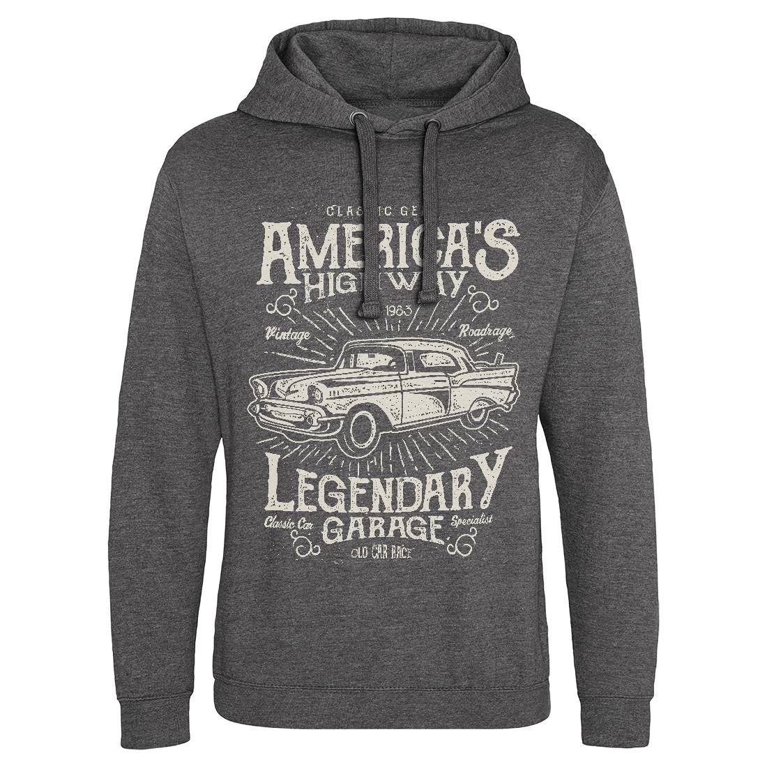 America&#39;s Highway Mens Hoodie Without Pocket American A004