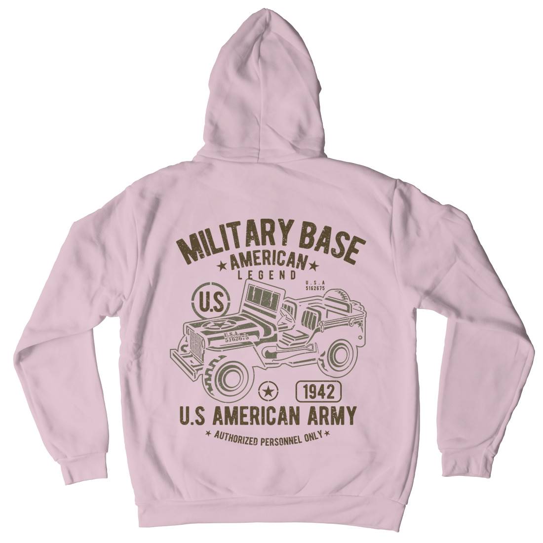 American Kids Crew Neck Hoodie Army A005
