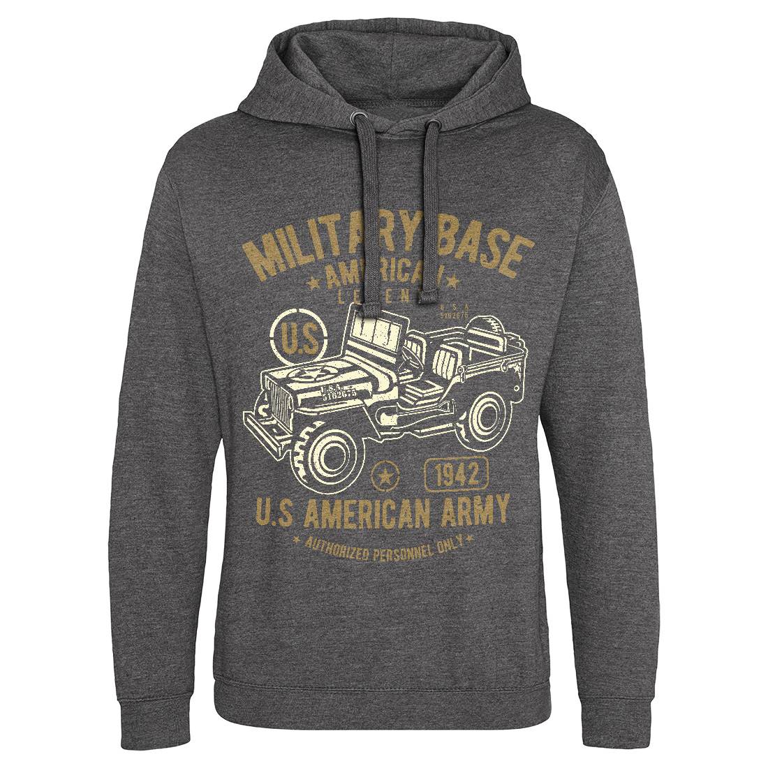 American  Mens Hoodie Without Pocket Army A005