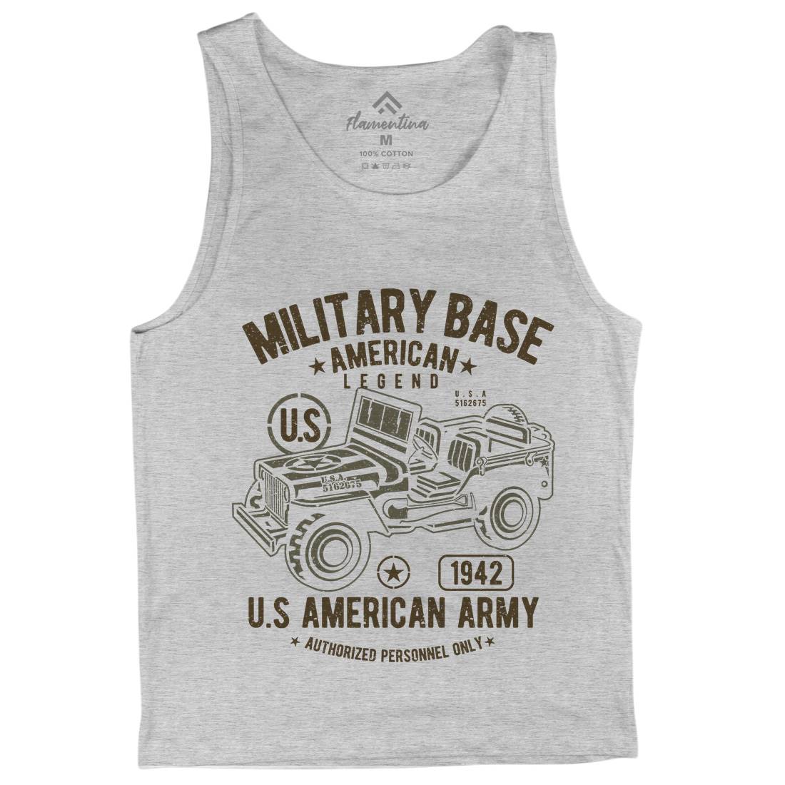 American  Mens Tank Top Vest Army A005