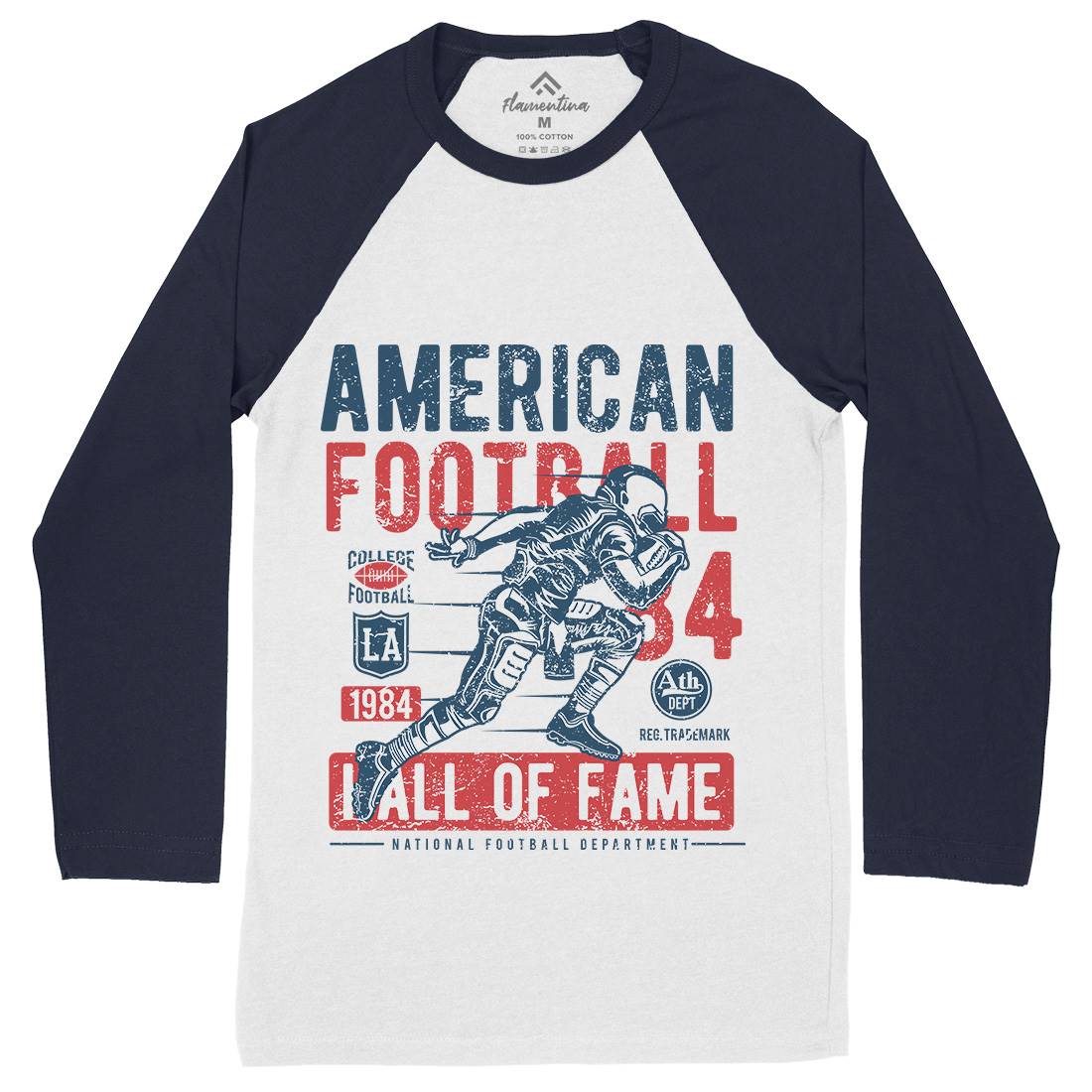 American Football Mens Long Sleeve Baseball T-Shirt Sport A006