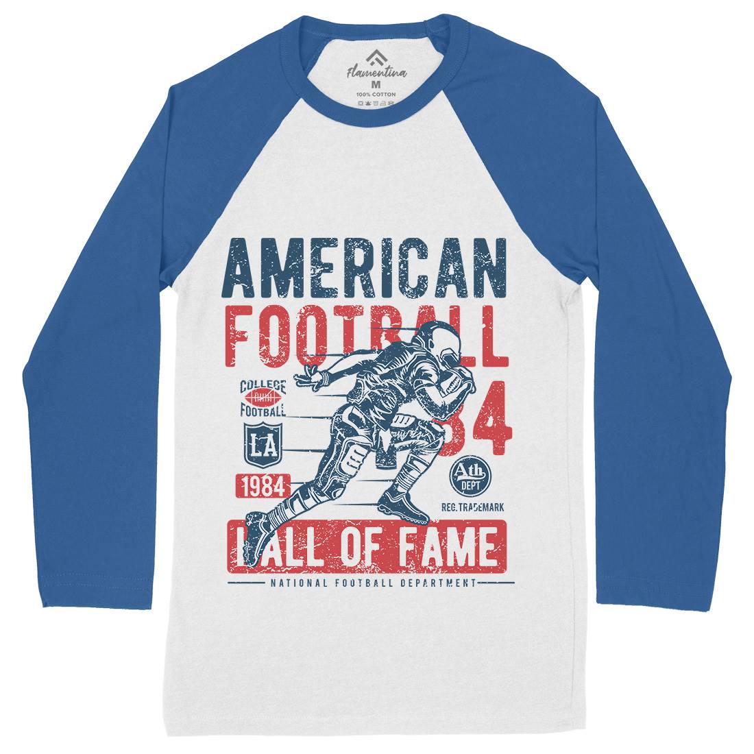 American Football Mens Long Sleeve Baseball T-Shirt Sport A006