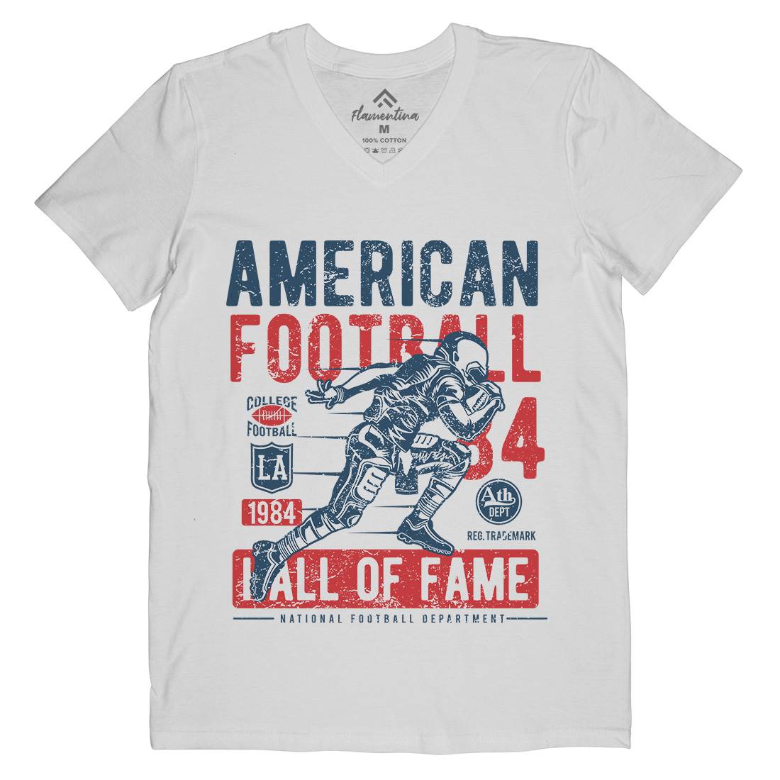 American Football Mens V-Neck T-Shirt Sport A006