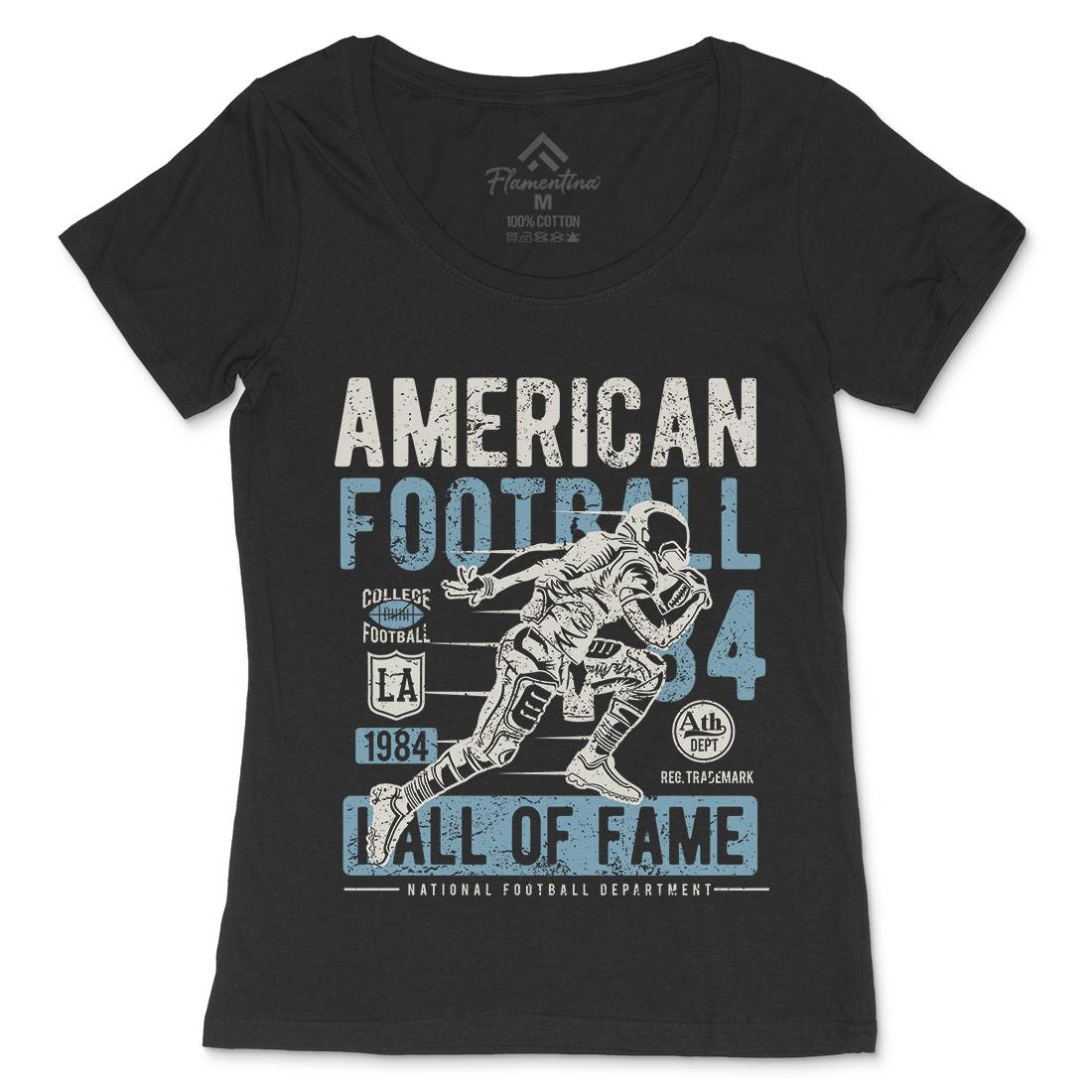American Football Womens Scoop Neck T-Shirt Sport A006