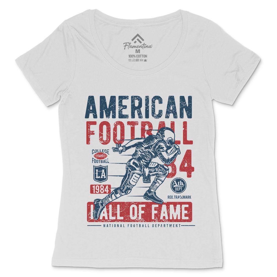 American Football Womens Scoop Neck T-Shirt Sport A006