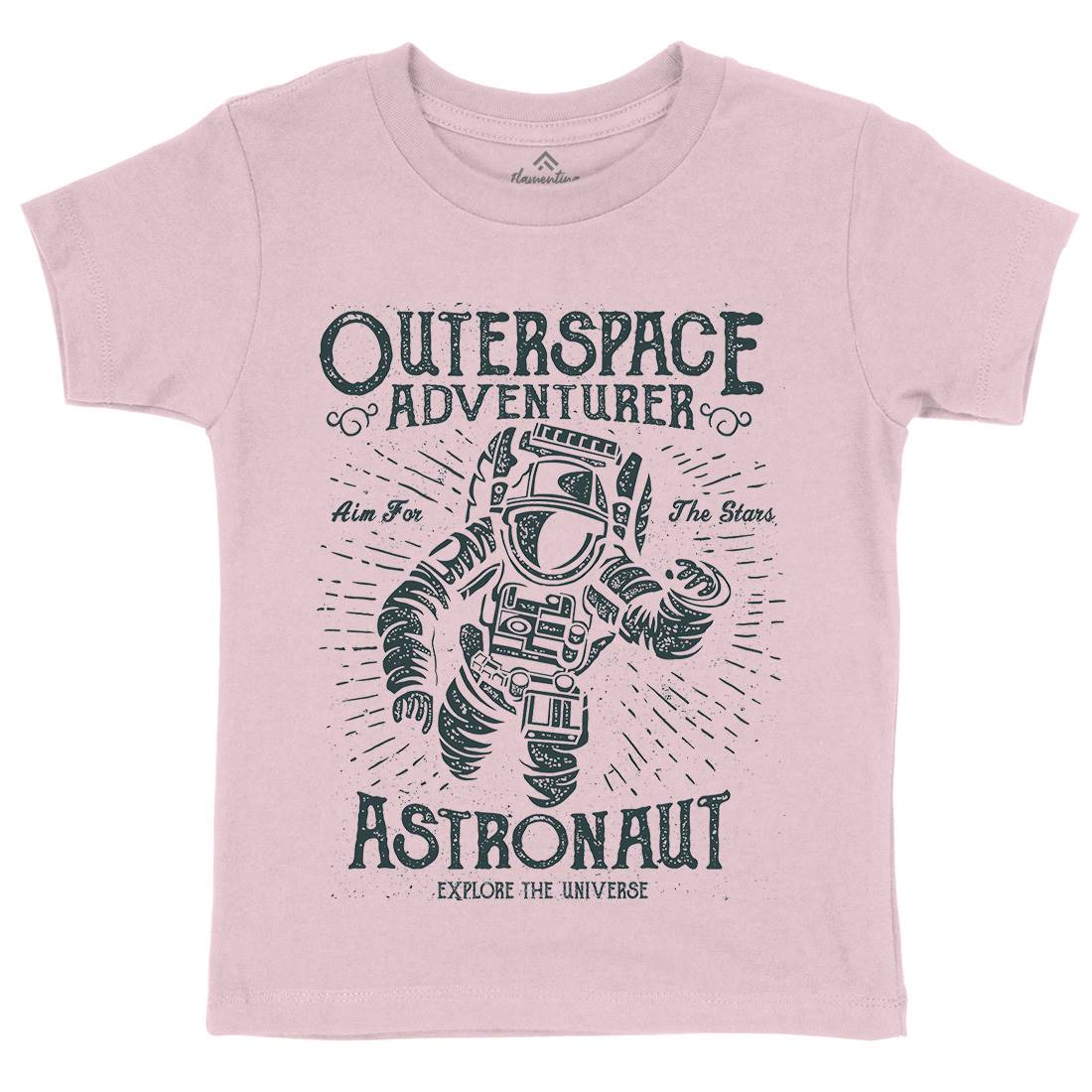 Astronaut Kids Organic Crew Neck T-Shirt Space A007