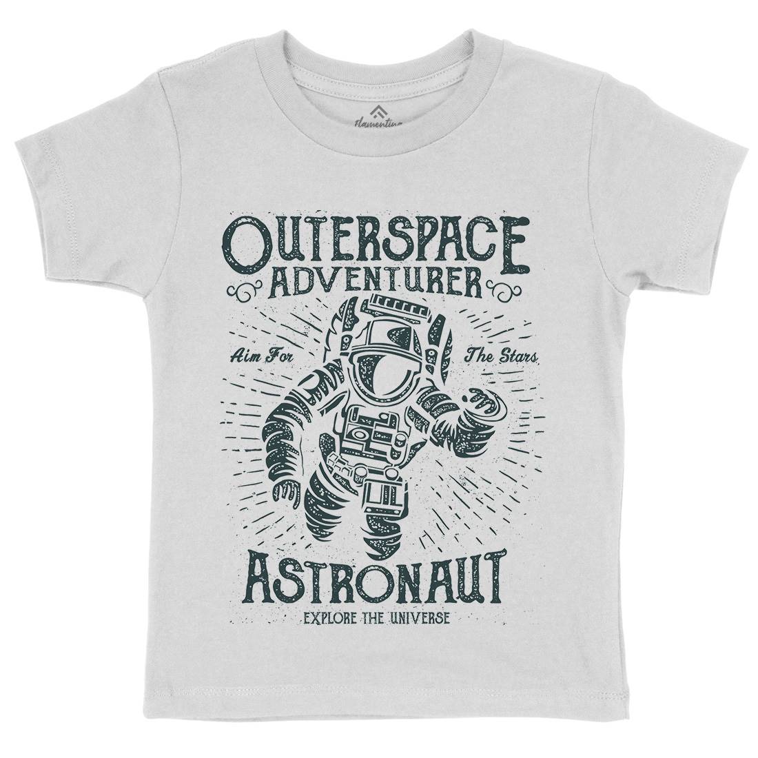Astronaut Kids Organic Crew Neck T-Shirt Space A007