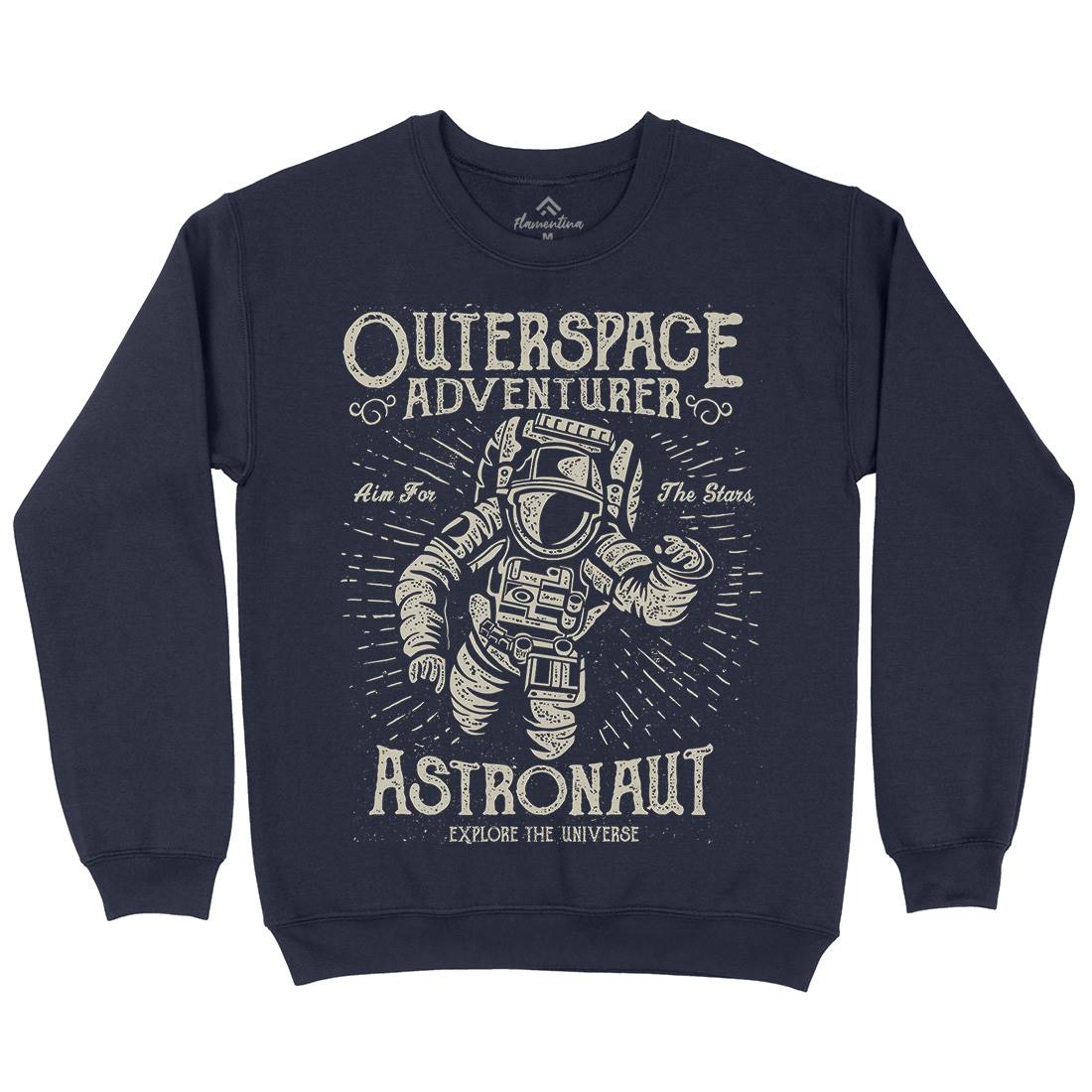 Astronaut Mens Crew Neck Sweatshirt Space A007