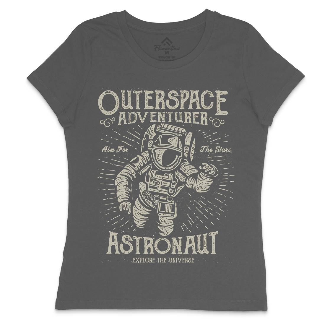 Astronaut Womens Crew Neck T-Shirt Space A007