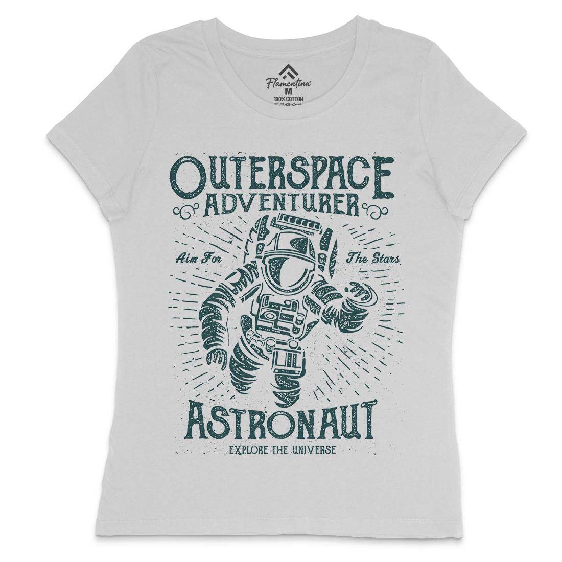 Astronaut Womens Crew Neck T-Shirt Space A007