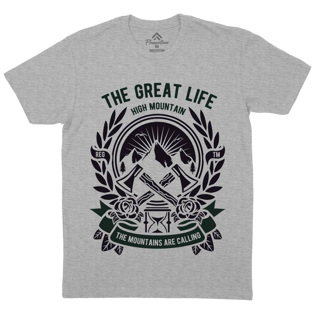 Axe Mens Organic Crew Neck T-Shirt Work A008