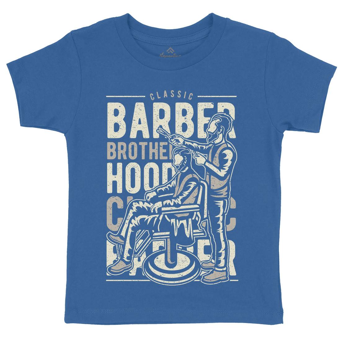 Brotherhood Kids Organic Crew Neck T-Shirt Barber A009