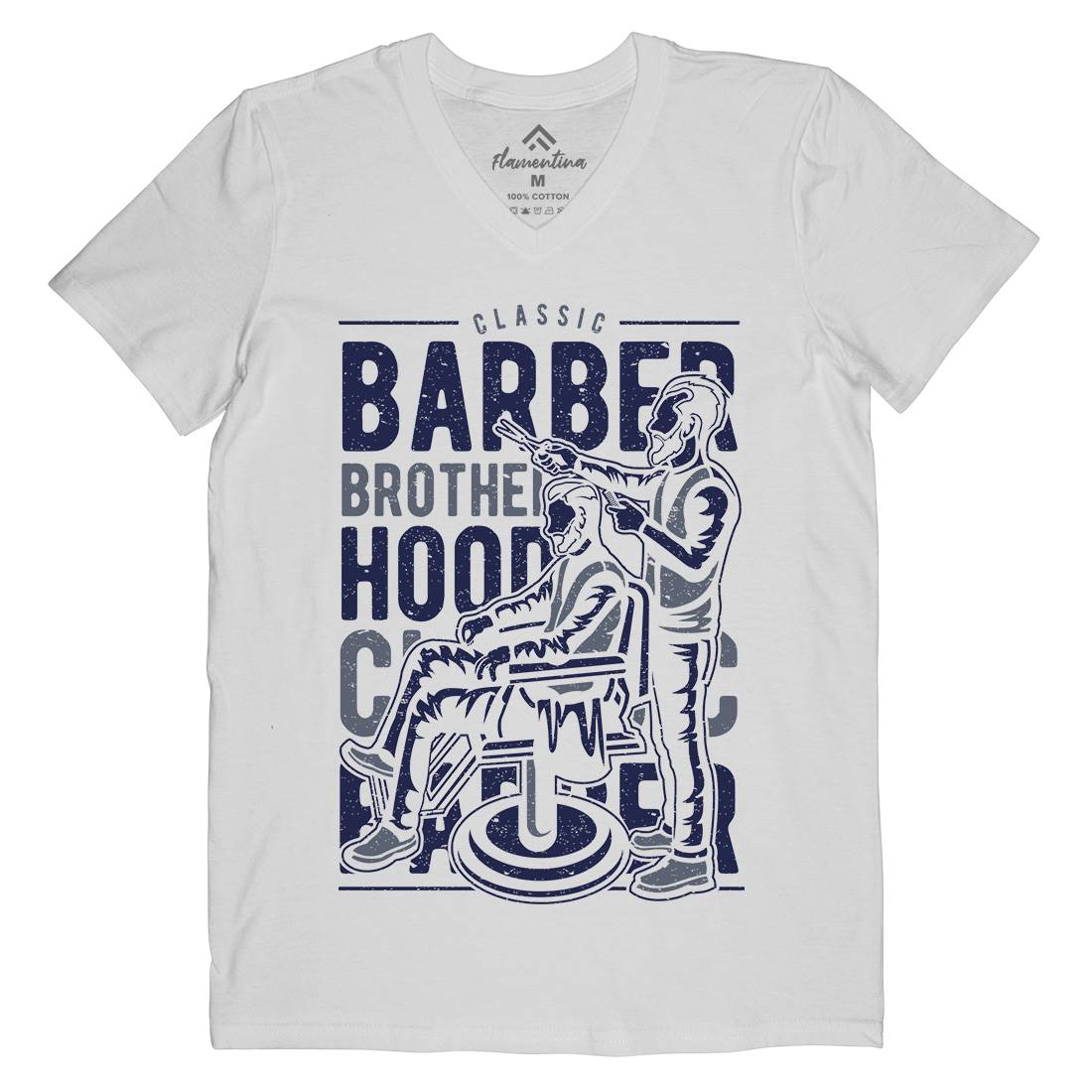 Brotherhood Mens V-Neck T-Shirt Barber A009