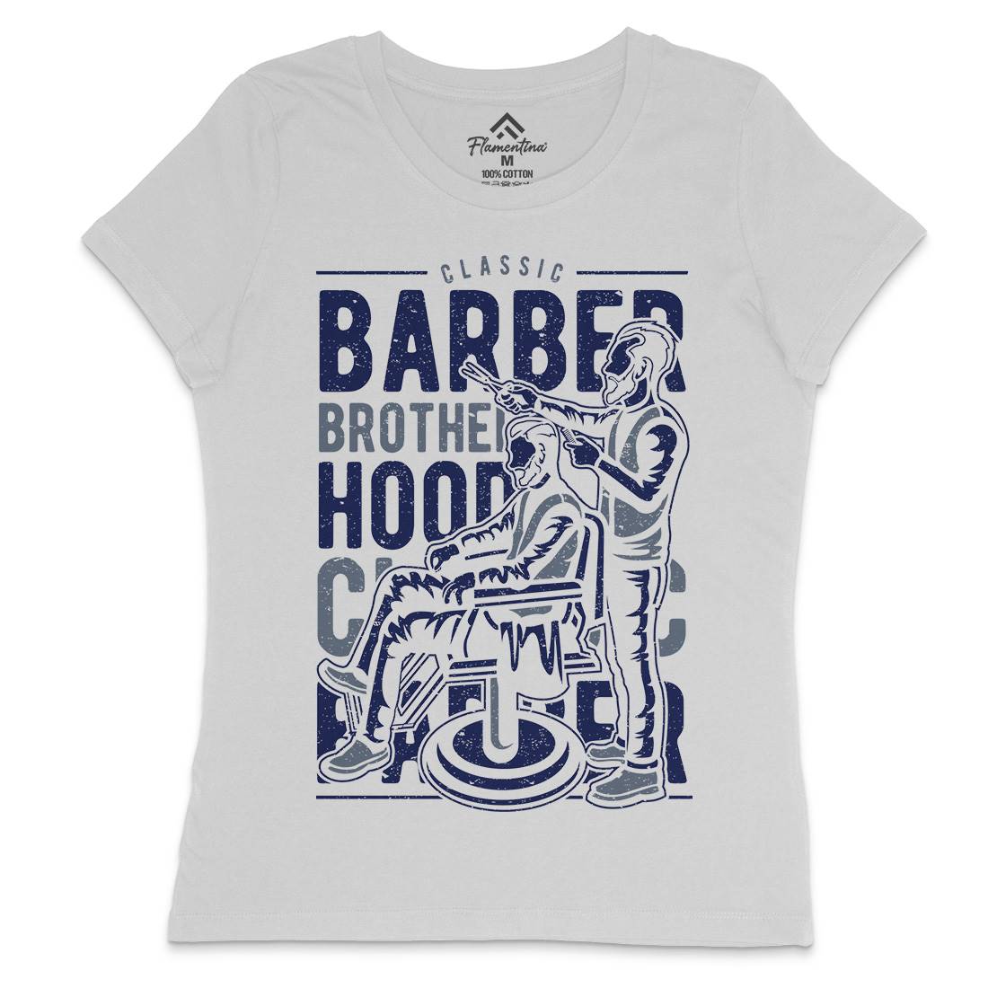 Brotherhood Womens Crew Neck T-Shirt Barber A009
