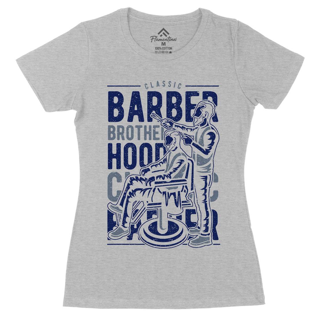 Brotherhood Womens Organic Crew Neck T-Shirt Barber A009