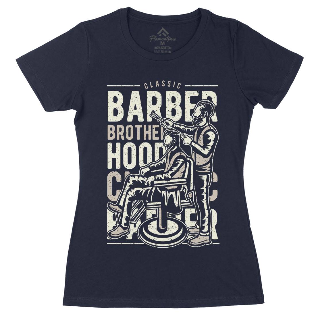 Brotherhood Womens Organic Crew Neck T-Shirt Barber A009