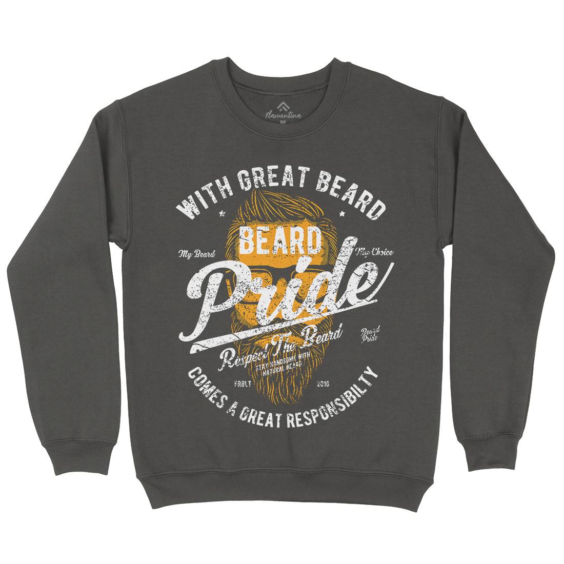 Beard Pride Mens Crew Neck Sweatshirt Barber A010