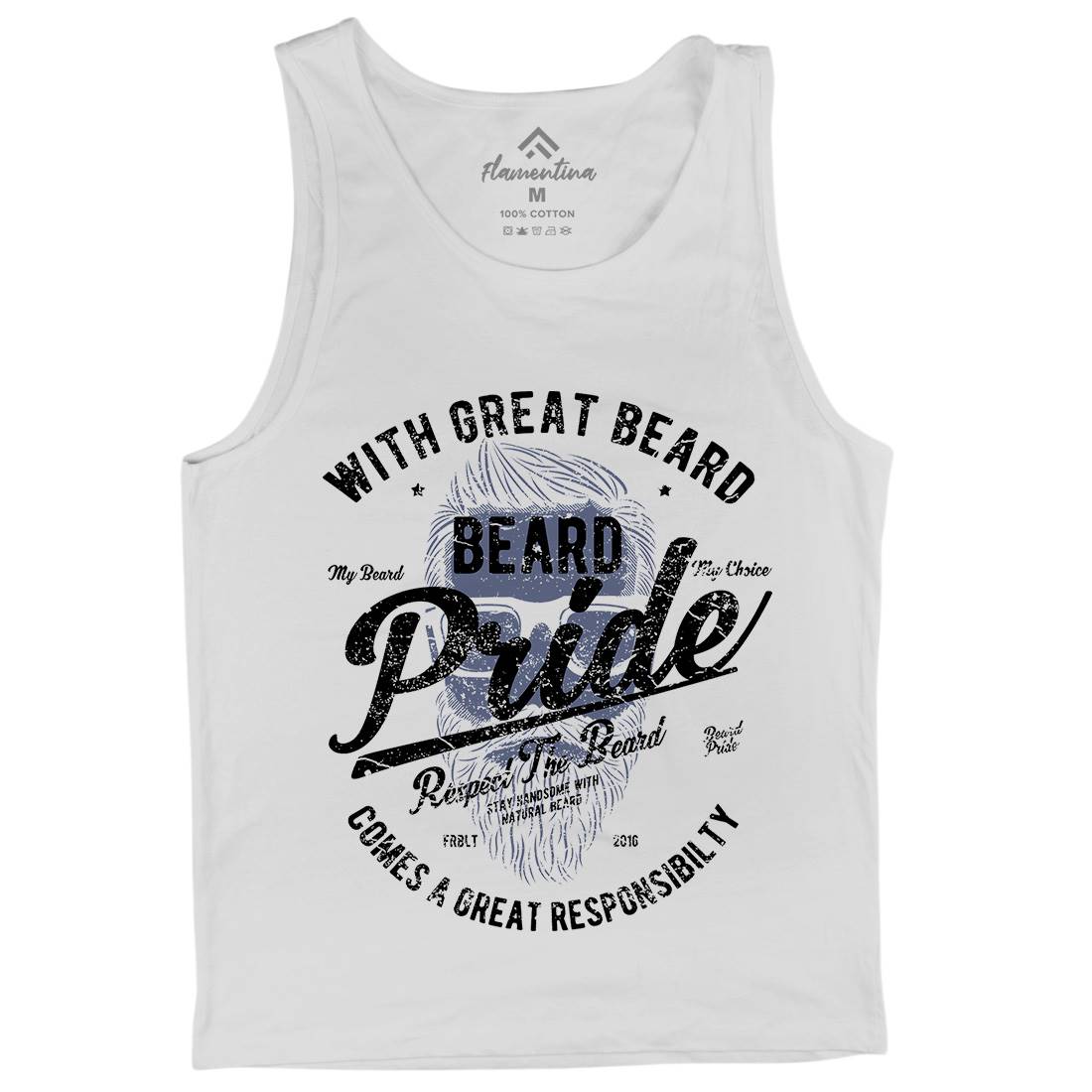 Beard Pride Mens Tank Top Vest Barber A010