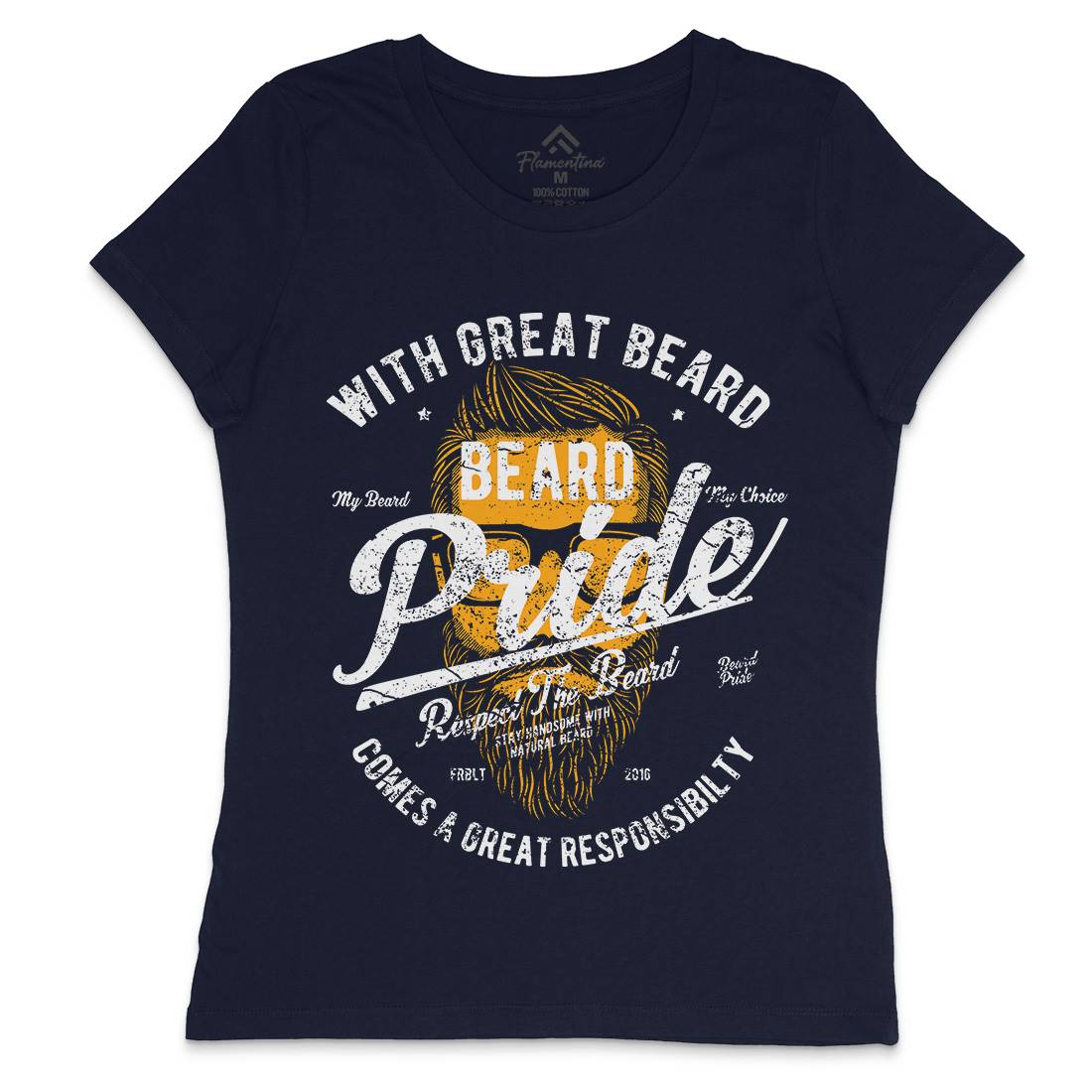 Beard Pride Womens Crew Neck T-Shirt Barber A010