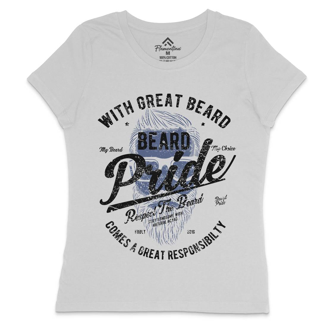 Beard Pride Womens Crew Neck T-Shirt Barber A010