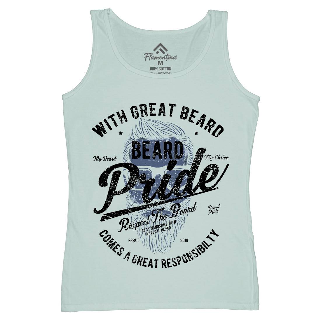 Beard Pride Womens Organic Tank Top Vest Barber A010