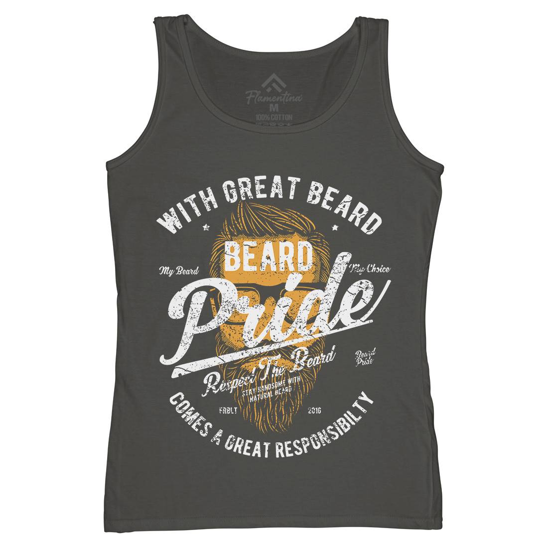 Beard Pride Womens Organic Tank Top Vest Barber A010