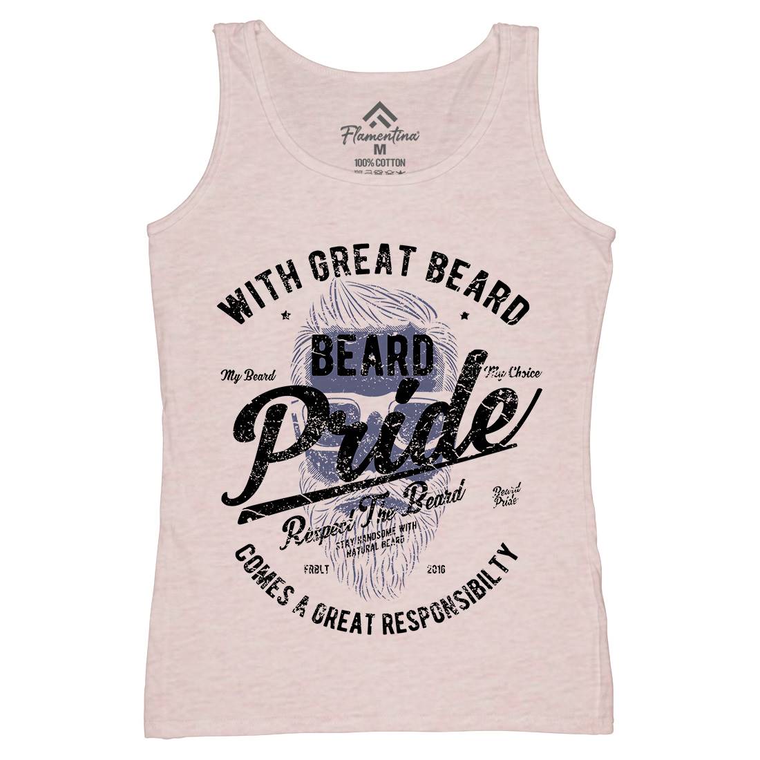 Beard Pride Womens Organic Tank Top Vest Barber A010