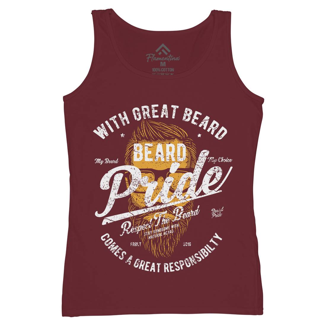 Beard Pride Womens Organic Tank Top Vest Barber A010