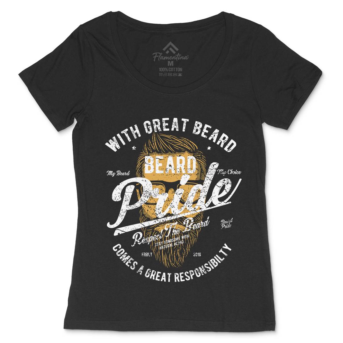 Beard Pride Womens Scoop Neck T-Shirt Barber A010