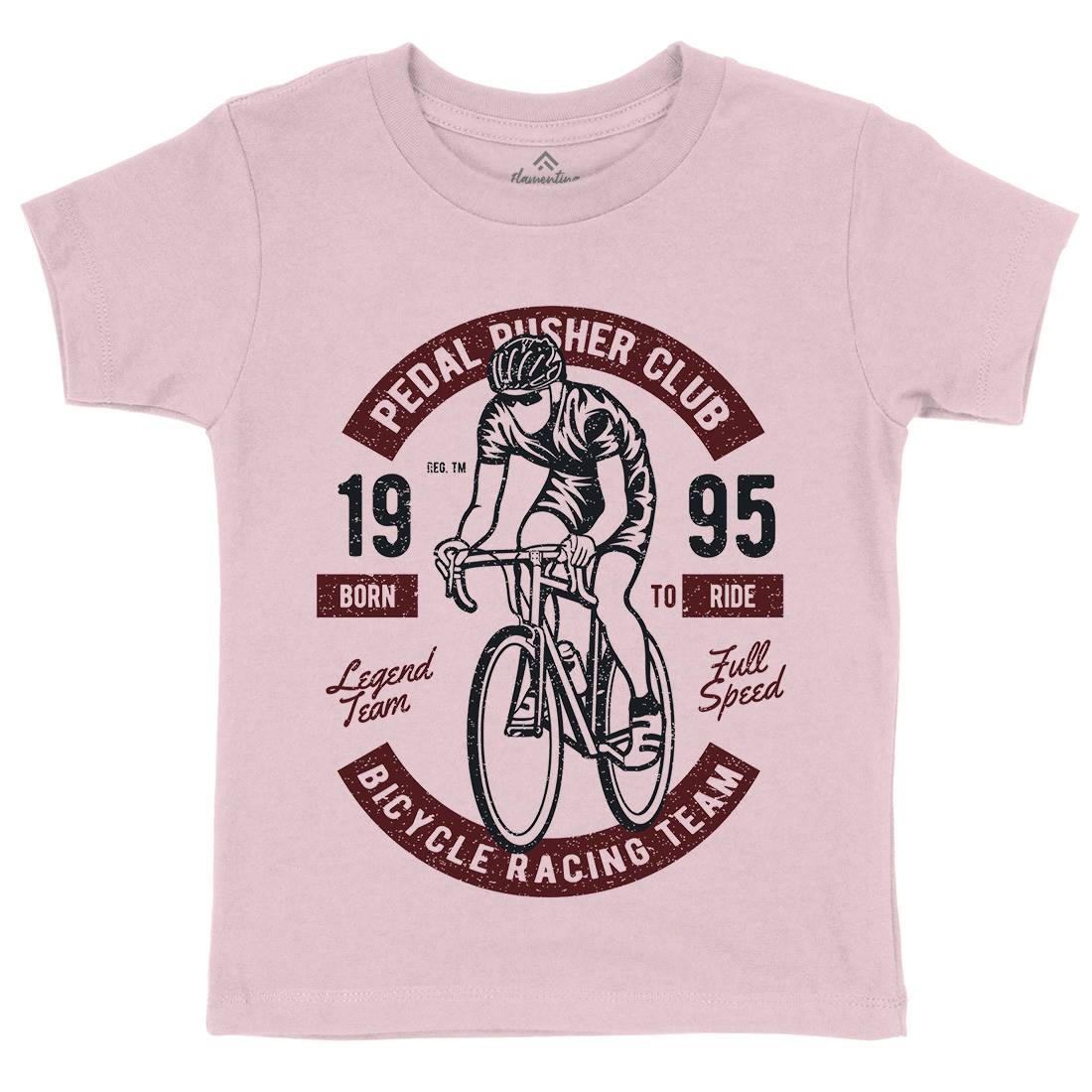 Bicycle Racing Team Kids Crew Neck T-Shirt Bikes A011