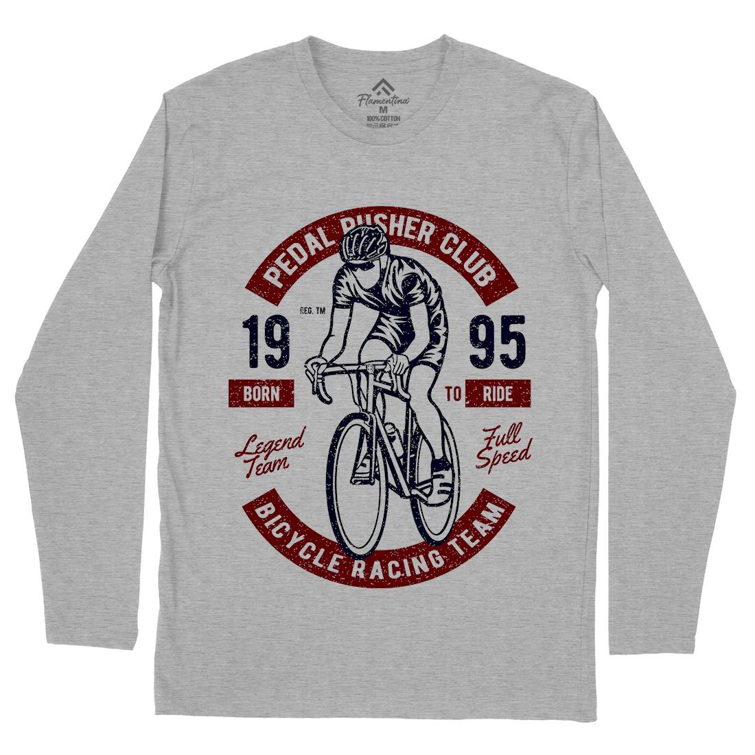 Bicycle Racing Team Mens Long Sleeve T-Shirt Bikes A011