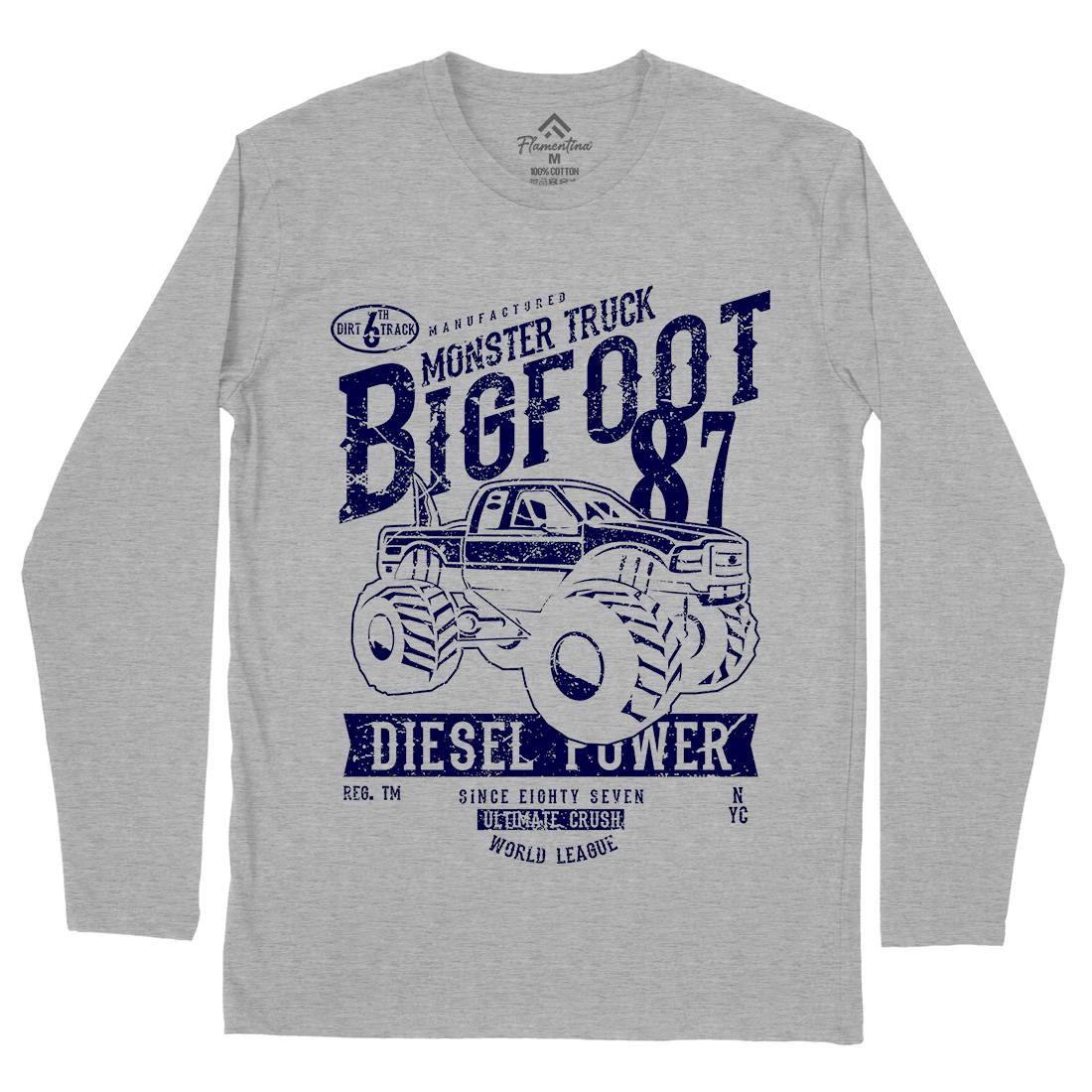 Big Foot Mens Long Sleeve T-Shirt Vehicles A012