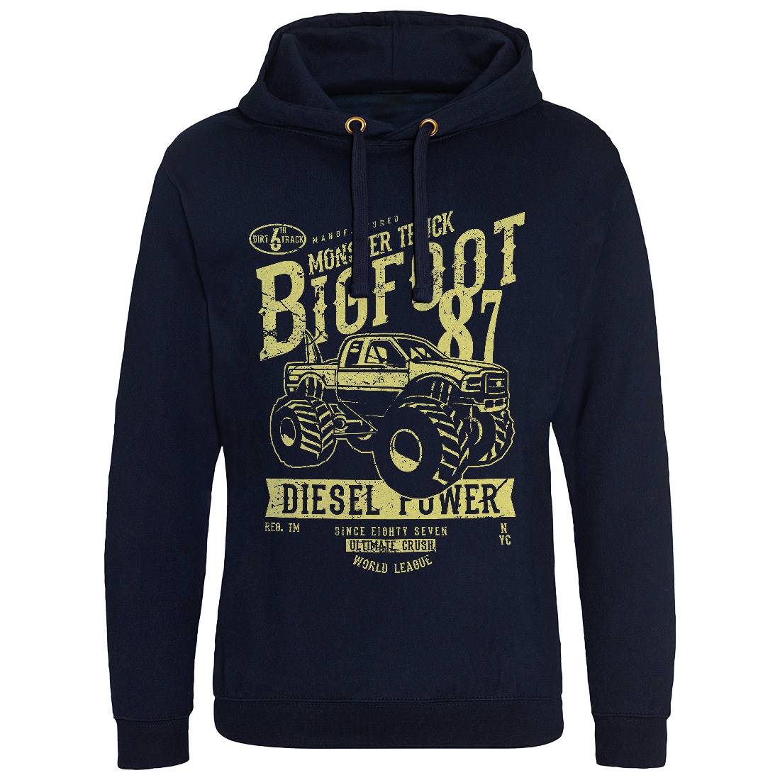 Big Foot Mens Hoodie Without Pocket Vehicles A012