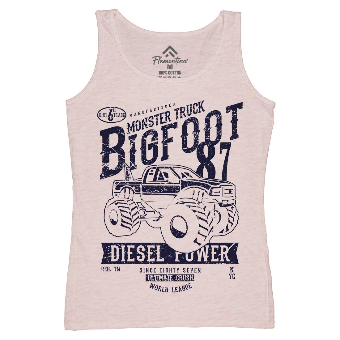 Big Foot Womens Organic Tank Top Vest Vehicles A012