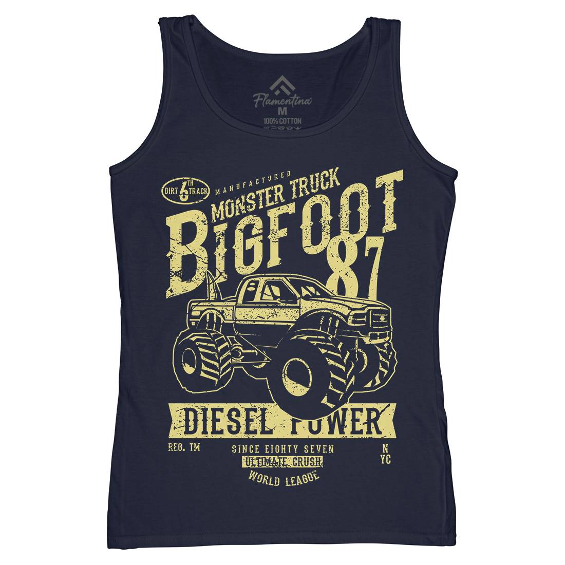 Big Foot Womens Organic Tank Top Vest Vehicles A012