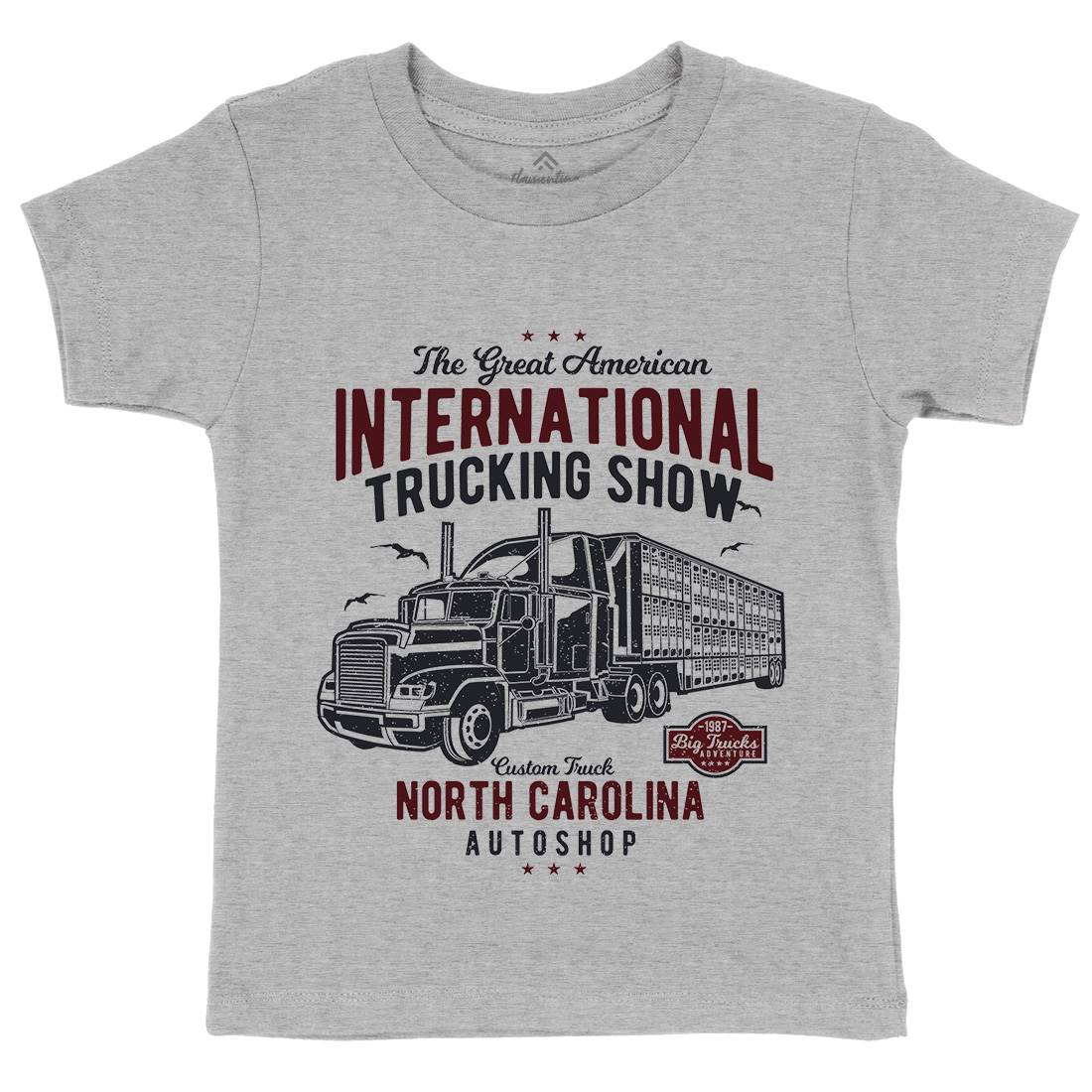 Big Truck Kids Crew Neck T-Shirt Vehicles A013