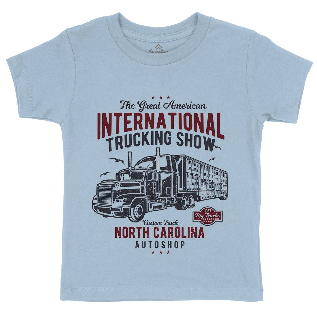 Big Truck Kids Crew Neck T-Shirt Vehicles A013
