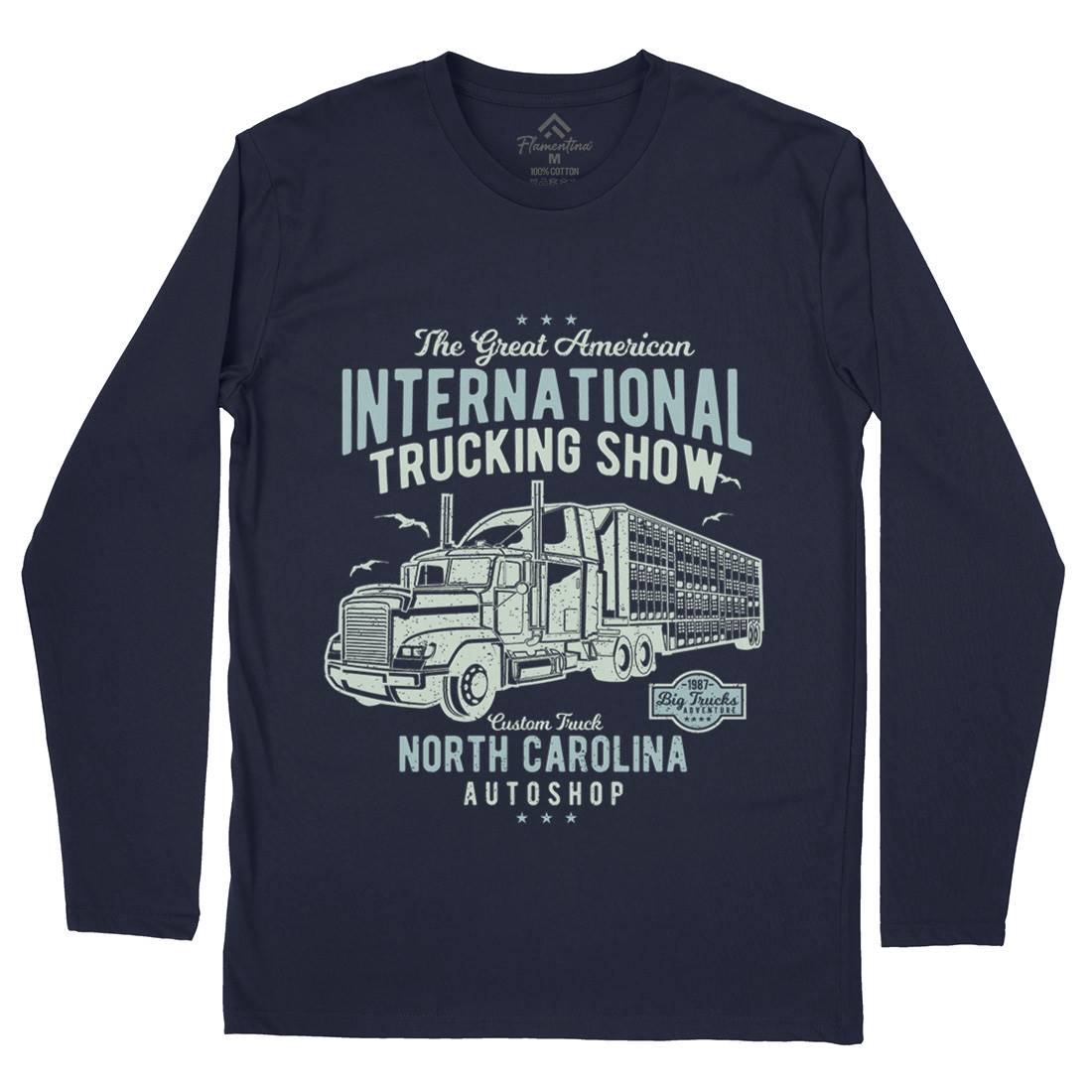 Big Truck Mens Long Sleeve T-Shirt Vehicles A013