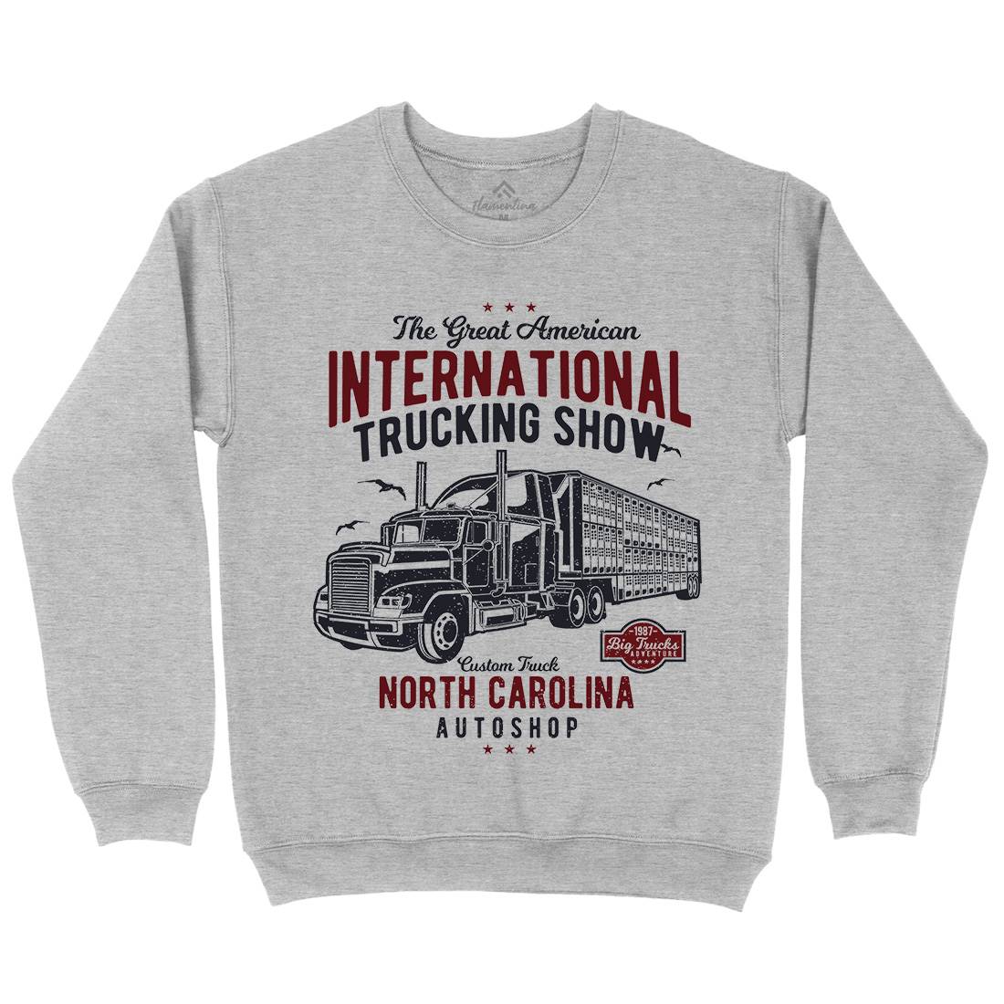 Big Truck Kids Crew Neck Sweatshirt Vehicles A013