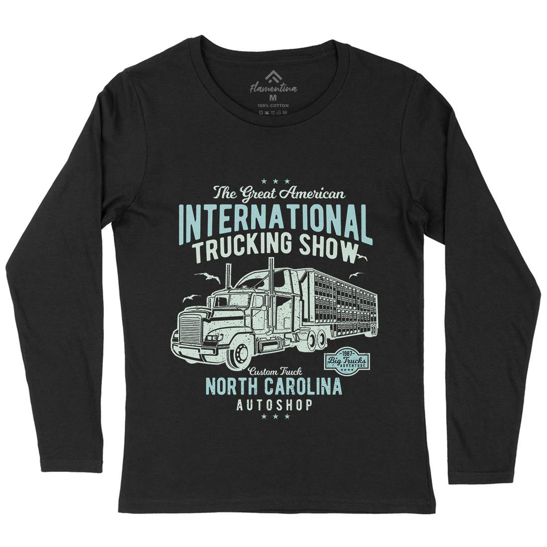 Big Truck Womens Long Sleeve T-Shirt Vehicles A013