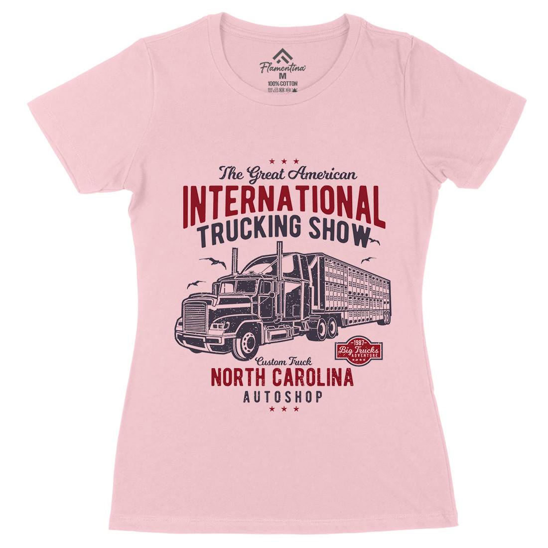 Big Truck Womens Organic Crew Neck T-Shirt Vehicles A013