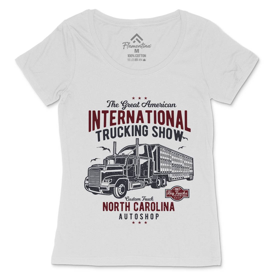 Big Truck Womens Scoop Neck T-Shirt Vehicles A013