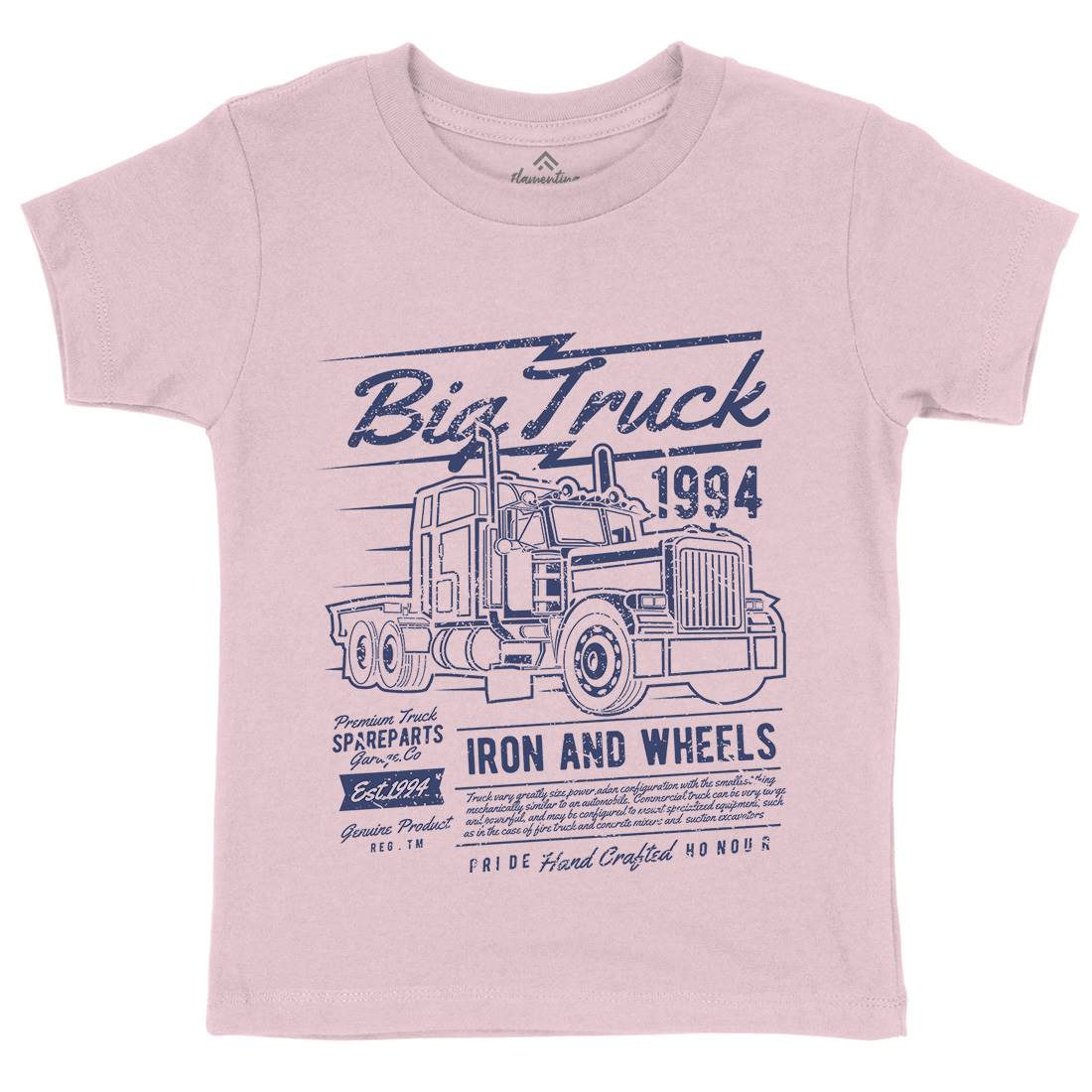 Big Truck Kids Crew Neck T-Shirt Vehicles A014