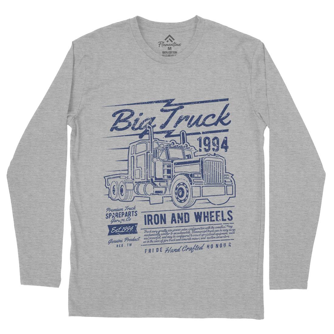 Big Truck Mens Long Sleeve T-Shirt Vehicles A014