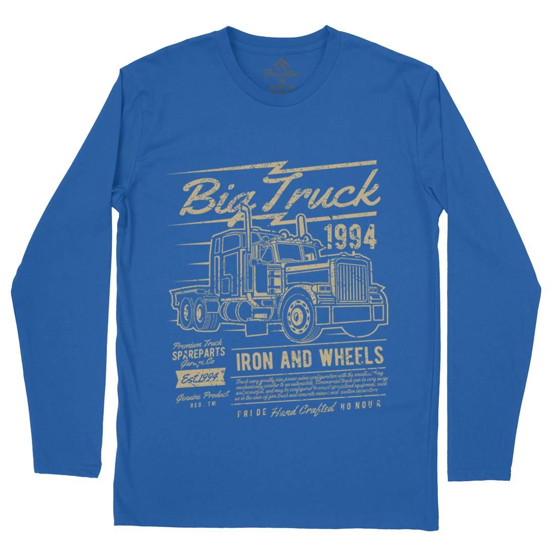 Big Truck Mens Long Sleeve T-Shirt Vehicles A014