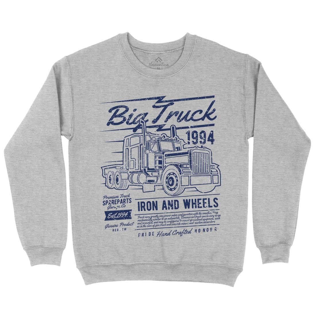 Big Truck Mens Crew Neck Sweatshirt Vehicles A014