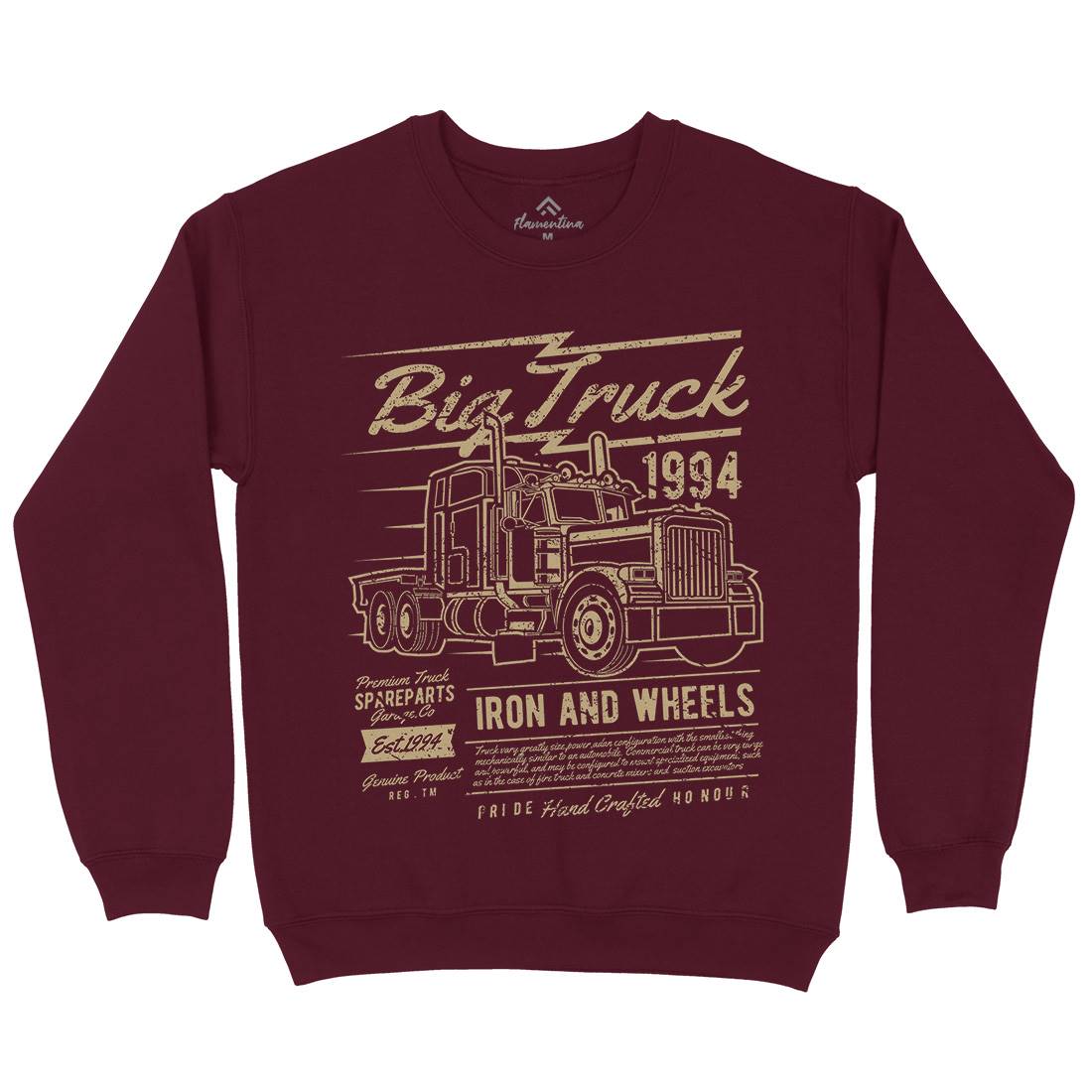 Big Truck Kids Crew Neck Sweatshirt Vehicles A014