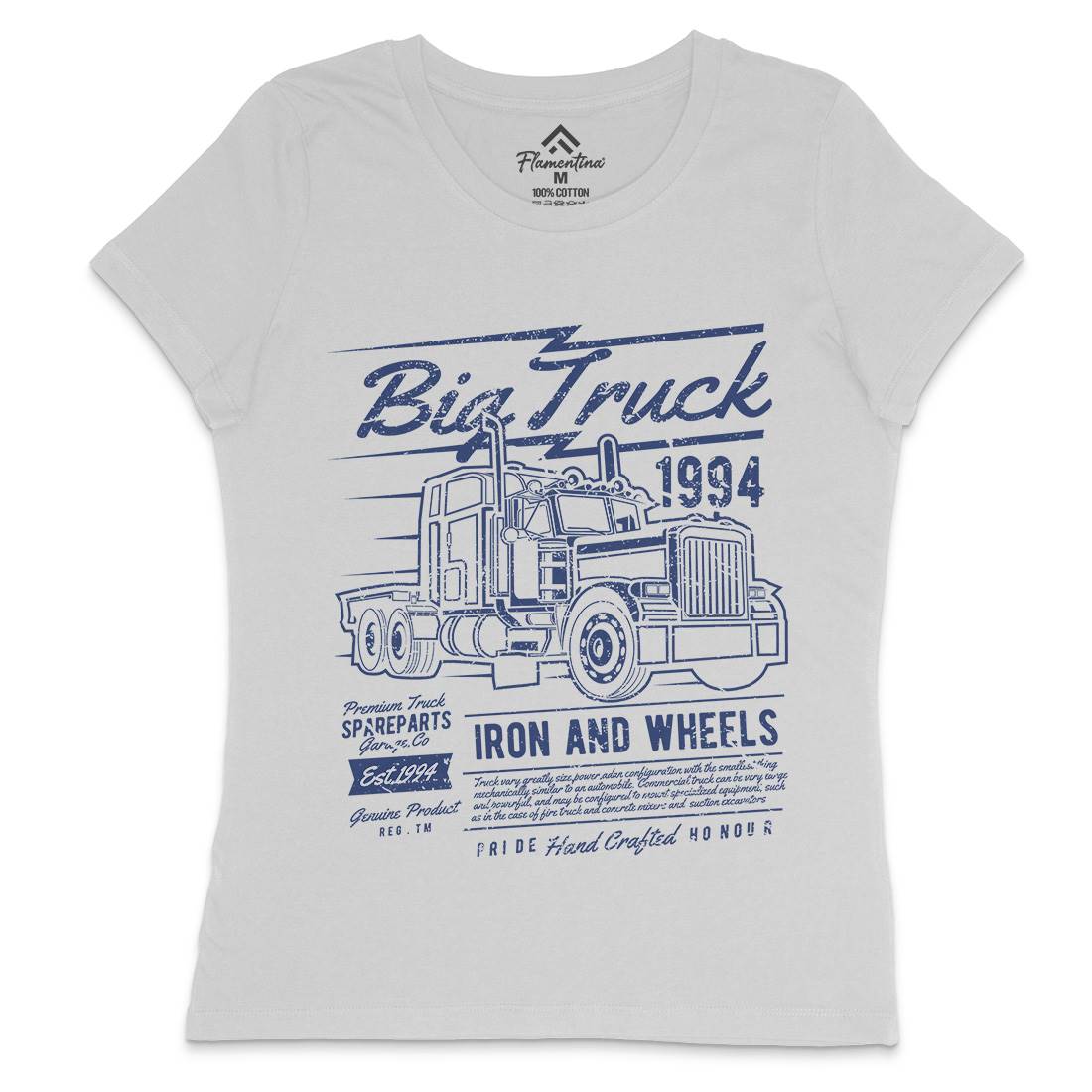 Big Truck Womens Crew Neck T-Shirt Vehicles A014