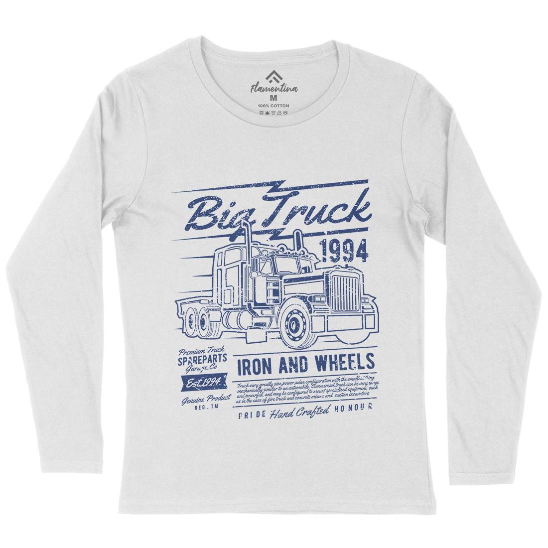Big Truck Womens Long Sleeve T-Shirt Vehicles A014